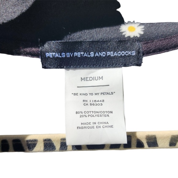 Petals & Peacock - Daisy garden black quarter zip sweater -  Medium - Picture 4 of 5